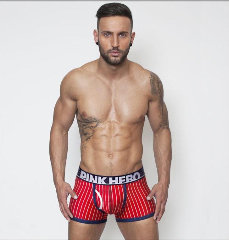 Pink Heroes Striped Boxers | dmunderwear detail image 7