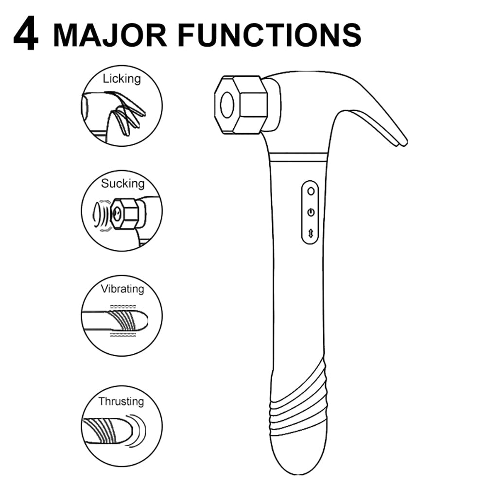 Pleasure Hammer Multifunctional Vibrating Sex Toy | dmunderwear detail image 10