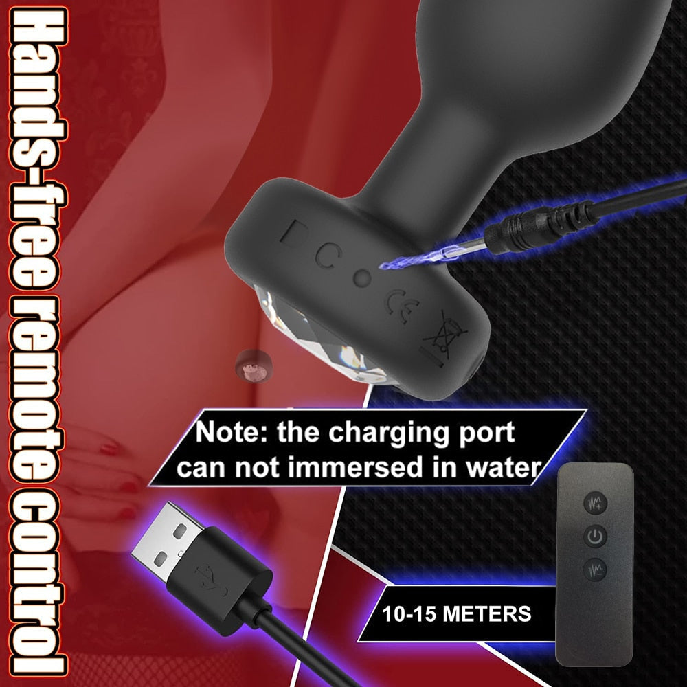 Pleasure Pulse Vibrating Butt Anal | dmunderwear detail image 9