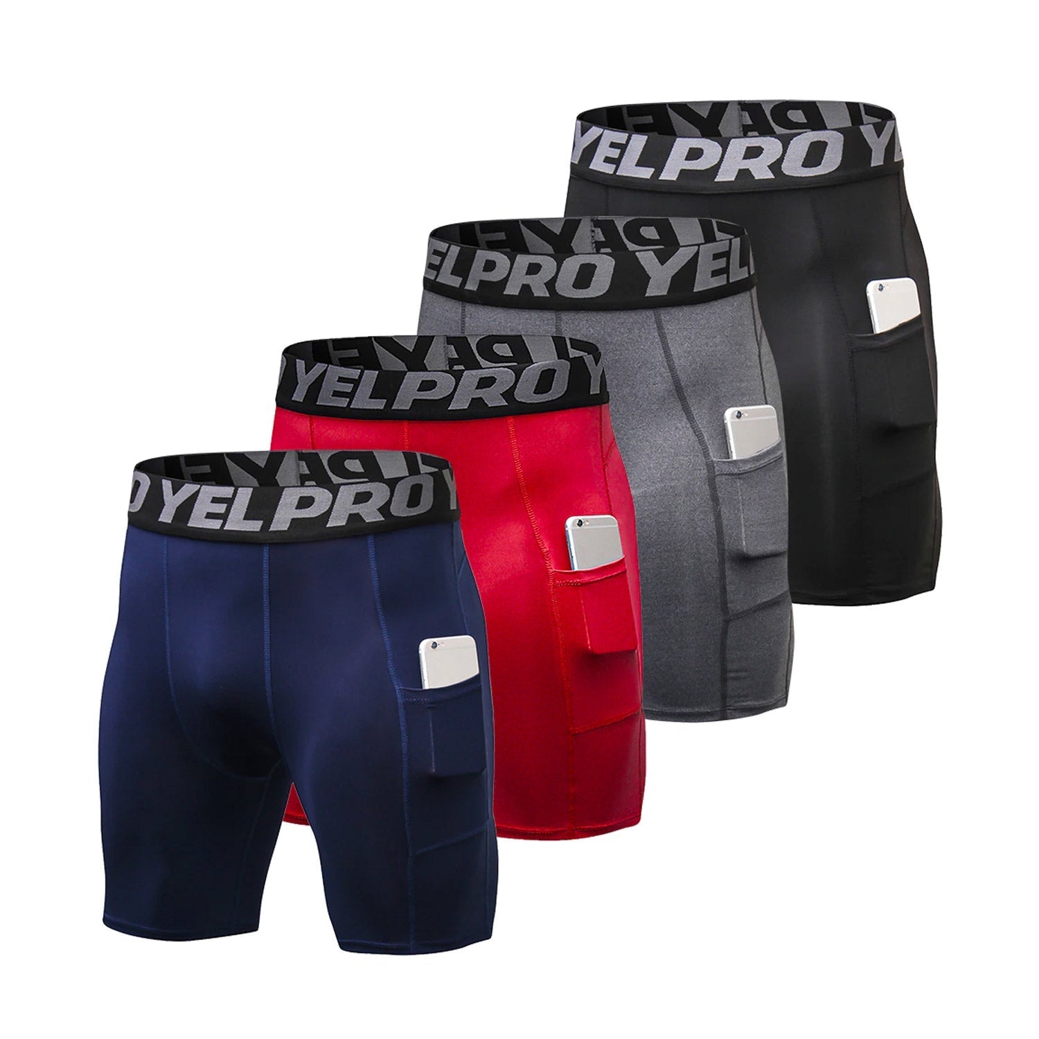 Pocketed Compression Pants 4-Pack | dmunderwear
