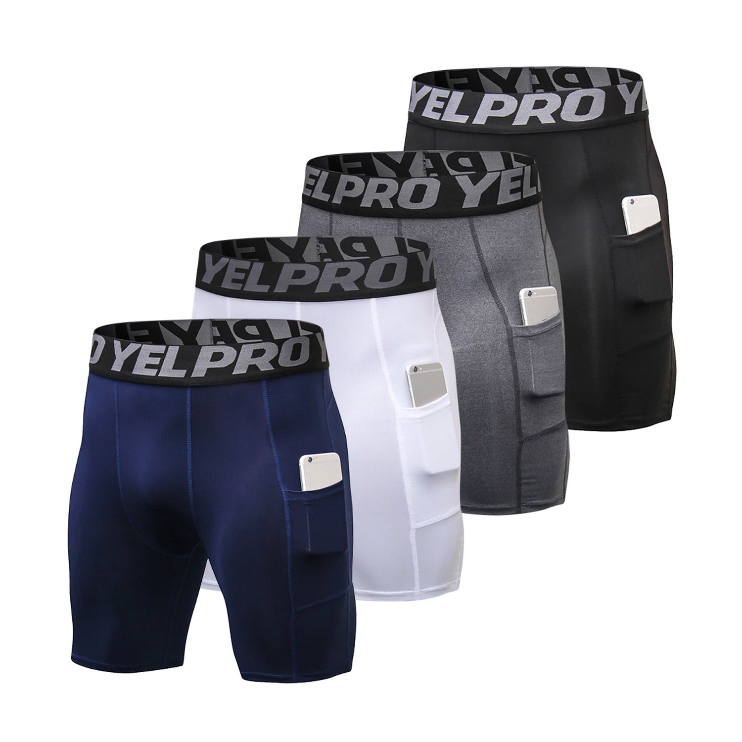 Pocketed Compression Pants 4-Pack | dmunderwear detail image 3