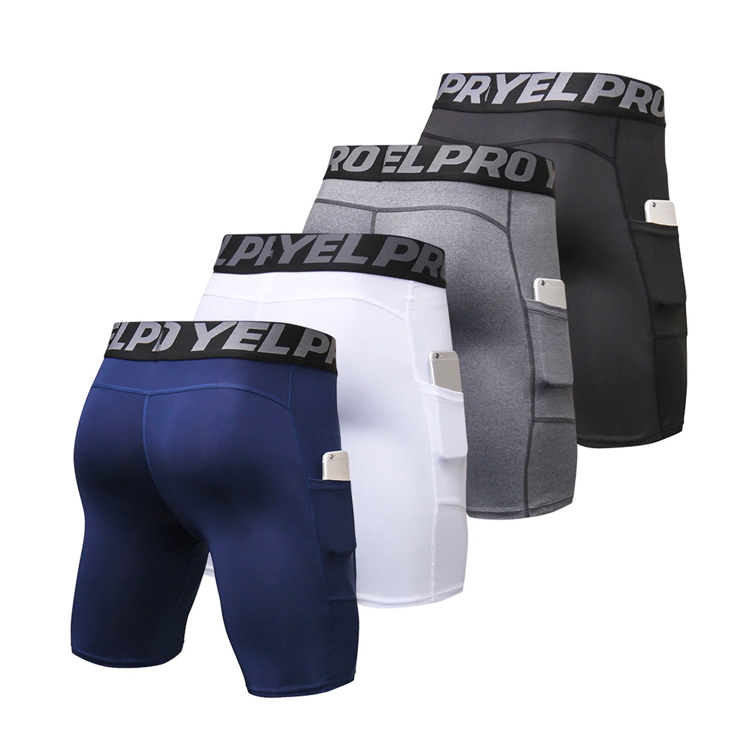 Pocketed Compression Pants 4-Pack | dmunderwear detail image 4
