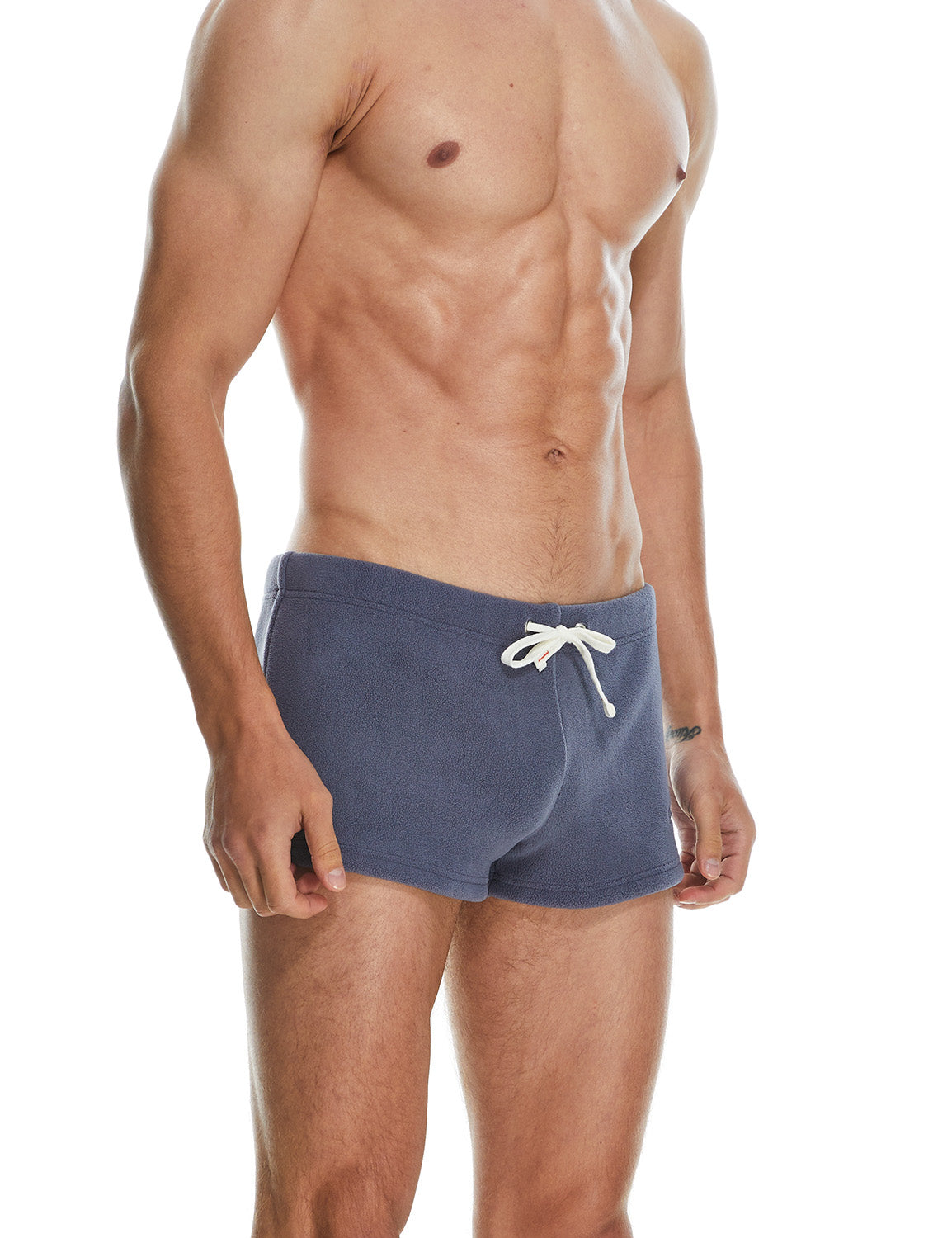 Solid Polar Fleece Shorts 230501 | dmunderwear detail image 2