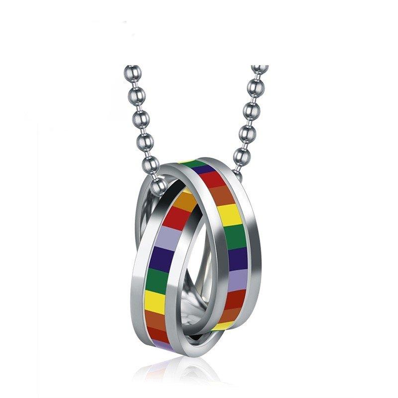 Pride Interlocking Rings Necklace | dmunderwear