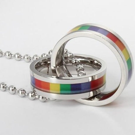 Pride Interlocking Rings Necklace | dmunderwear product image 2