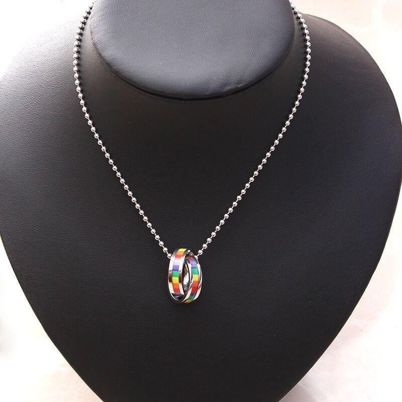 Pride Interlocking Rings Necklace | dmunderwear product image 3