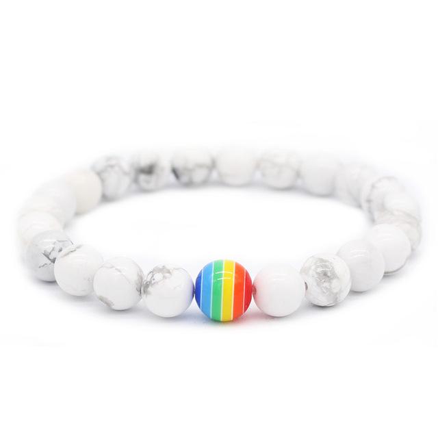 ORVLS Pride Stone Bead Bracelet | dmunderwear detail image 5