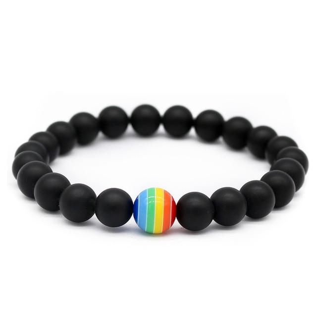 ORVLS Pride Stone Bead Bracelet | dmunderwear detail image 6