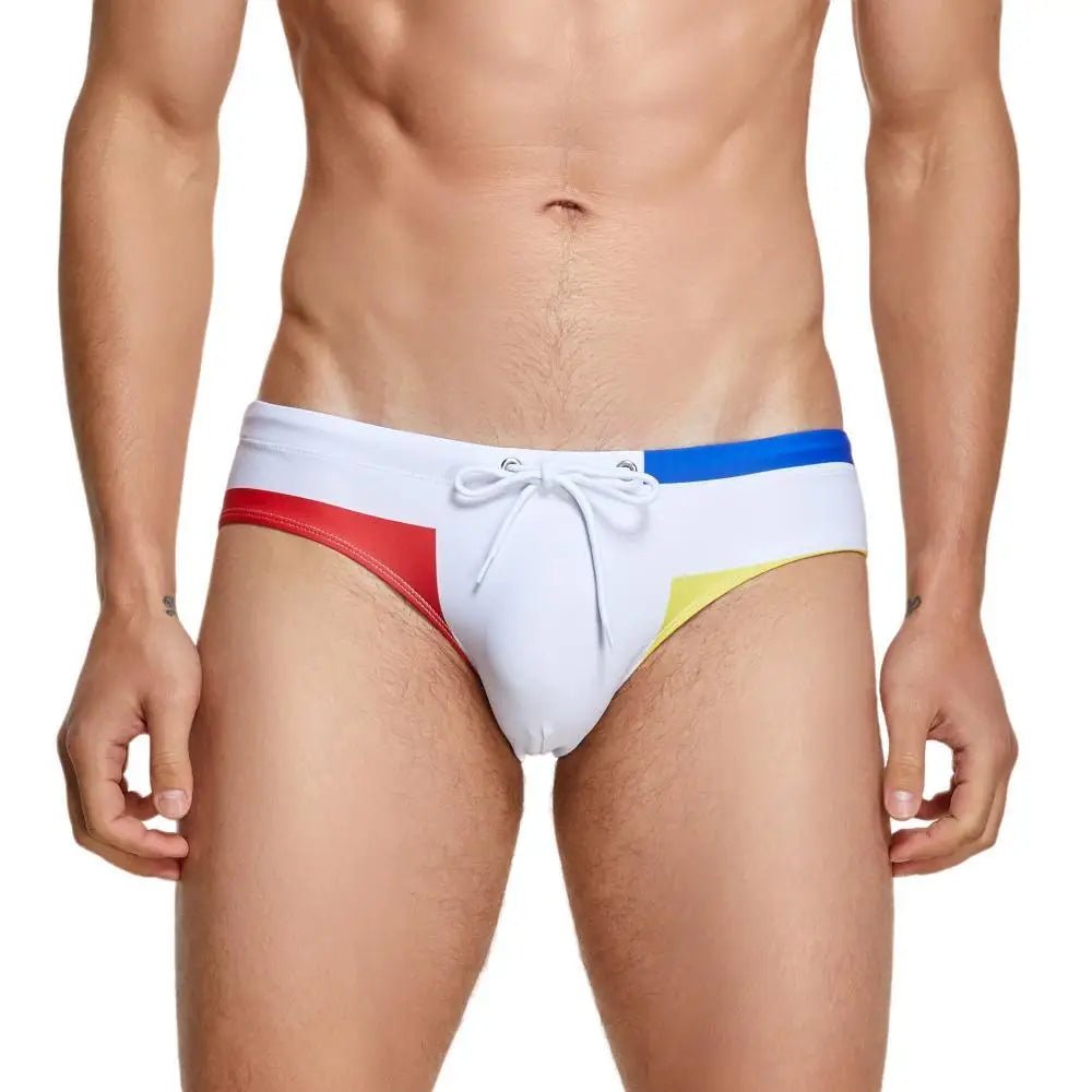 Primary Colors Pool Swim Briefs | dmunderwear detail image 7