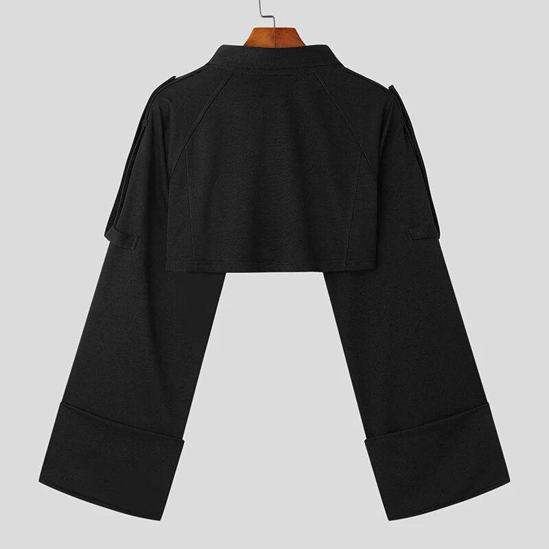 ORVLS Puffy Crop Top Collared Shirt | dmunderwear detail image 6