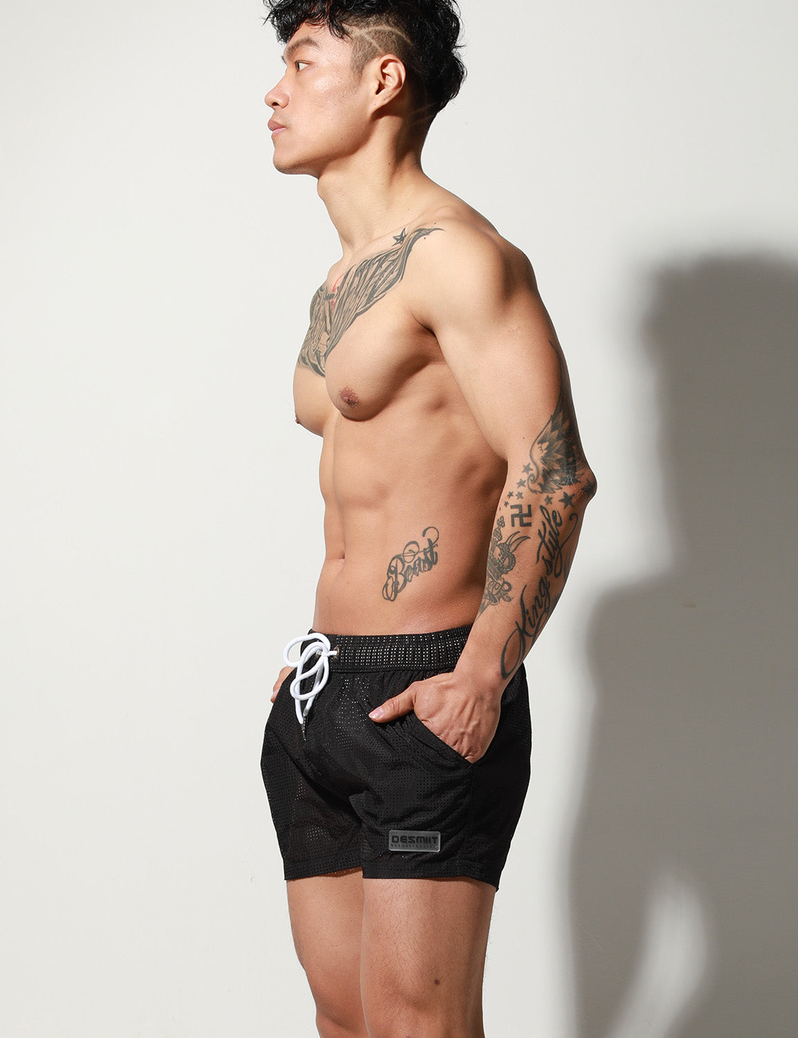 Quick-Dry Mesh Beach Surf Shorts S6021 | dmunderwear detail image 12
