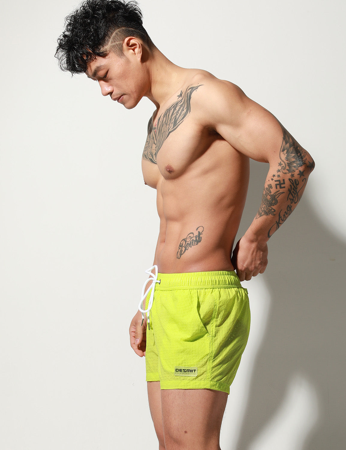 Quick-Dry Mesh Beach Surf Shorts S6021 | dmunderwear detail image 15