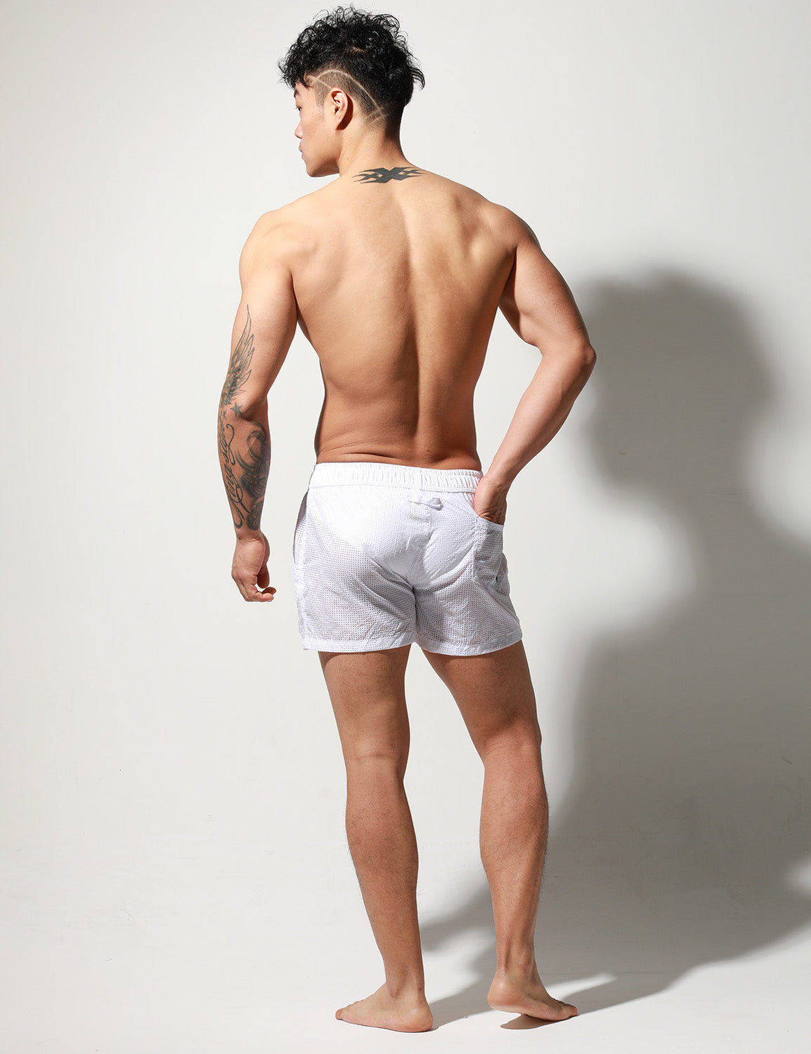 Quick-Dry Mesh Beach Surf Shorts S6021 | dmunderwear detail image 3