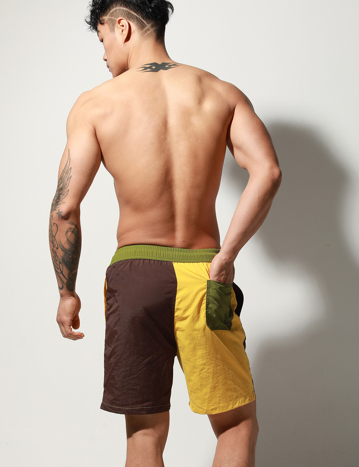 Quick-Dry Color Block Shorts S8011 | dmunderwear detail image 8