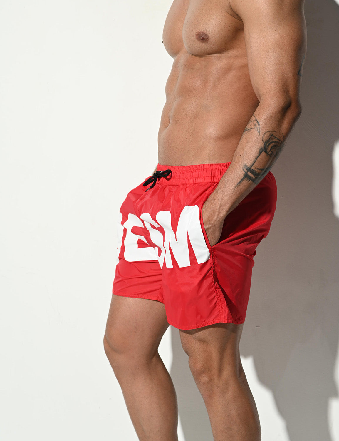 Quick-Dry Big Letters Shorts B3106 | dmunderwear detail image 14