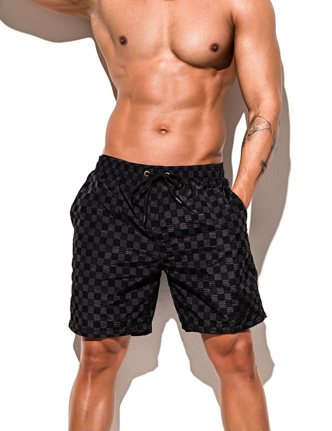 Quick-Dry Checkered Shorts B5239 | dmunderwear detail image 10