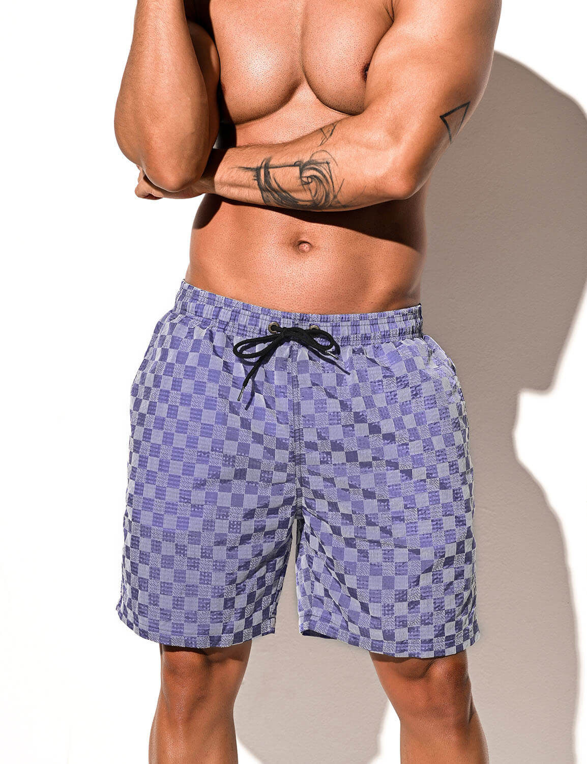 Quick-Dry Checkered Shorts B5239 | dmunderwear detail image 5