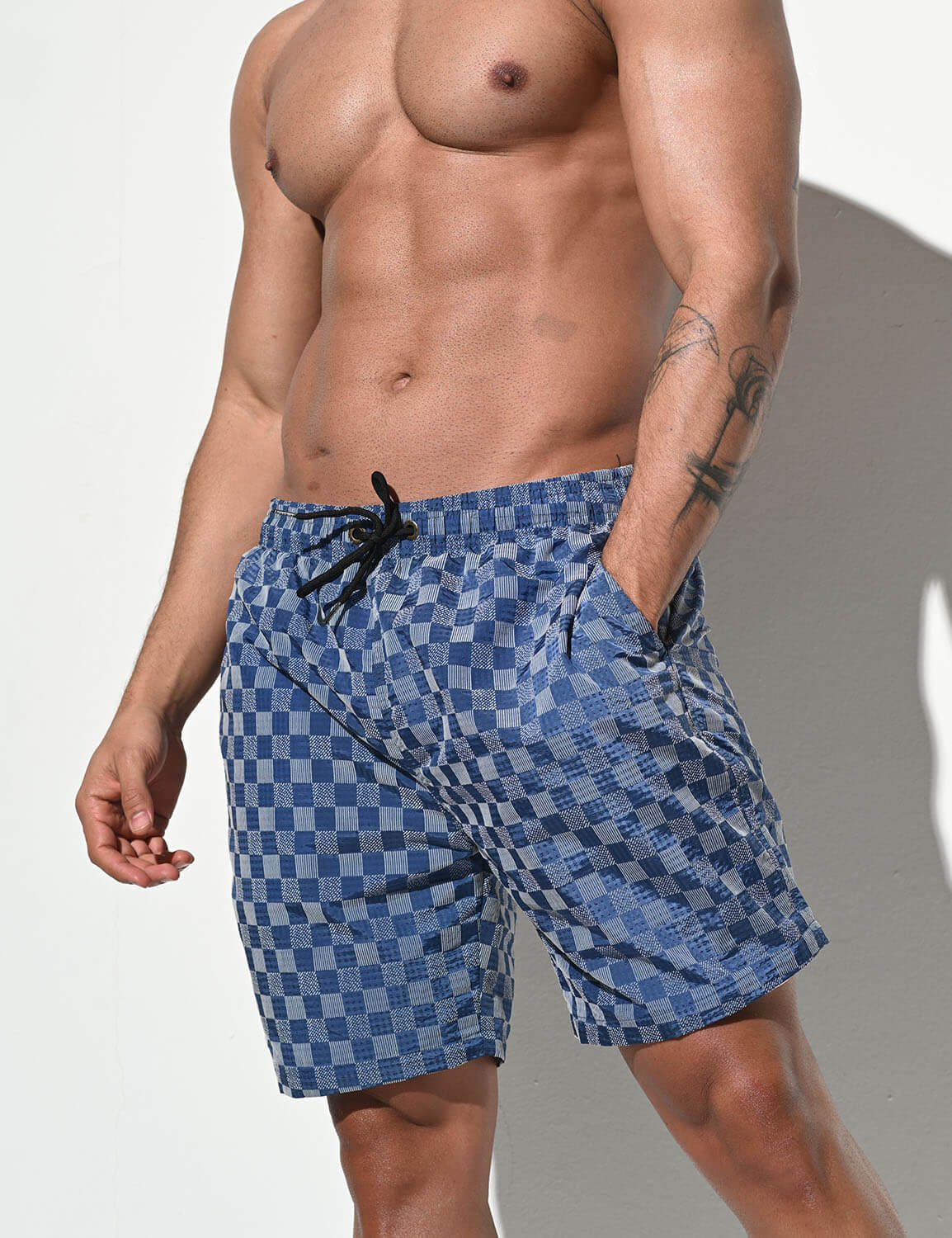 Quick-Dry Checkered Shorts B5239 | dmunderwear detail image 7