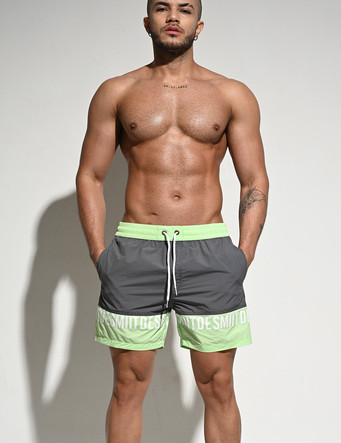 Quick-Dry Color Block Shorts B3107 | dmunderwear detail image 7