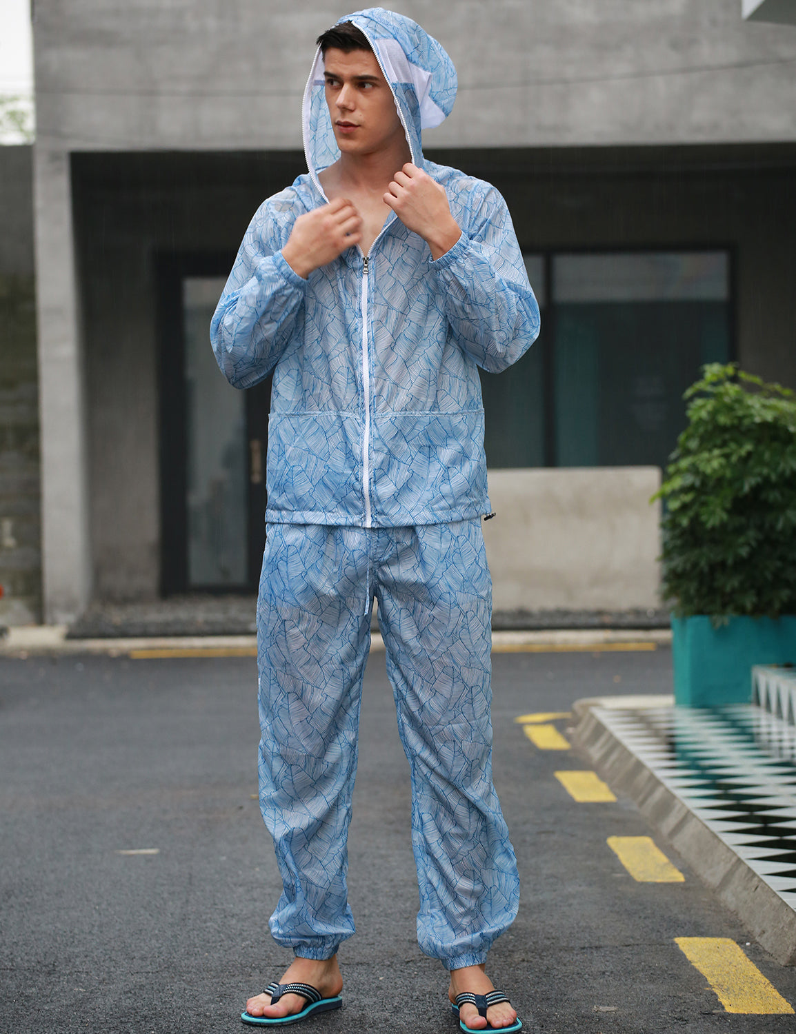Quick-Dry Sport Long Sleeve Hooded Jacket / Shorts / Pants | dmunderwear detail image 15