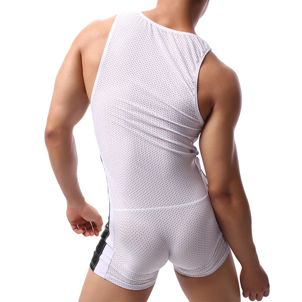 Racing Strip Mesh Singlet | dmunderwear detail image 17