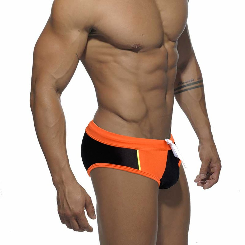 Racing Stripe Bowtie Swim Briefs | dmunderwear detail image 9