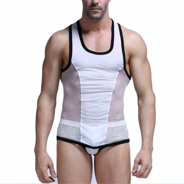 ORVLS Racing Stripe Mesh Tanktop + Boxer Briefs | dmunderwear detail image 13