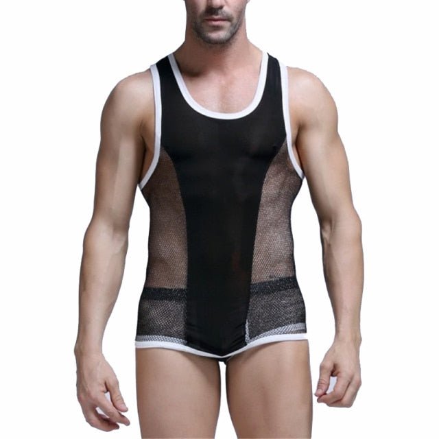 ORVLS Racing Stripe Mesh Tanktop + Boxer Briefs | dmunderwear detail image 14