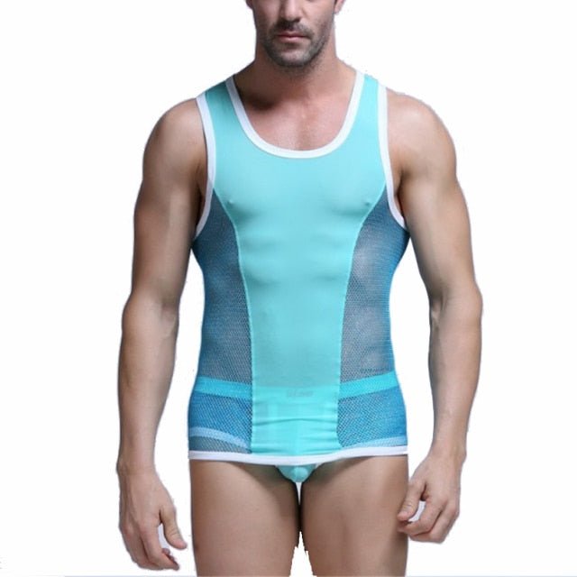ORVLS Racing Stripe Mesh Tanktop + Boxer Briefs | dmunderwear detail image 20