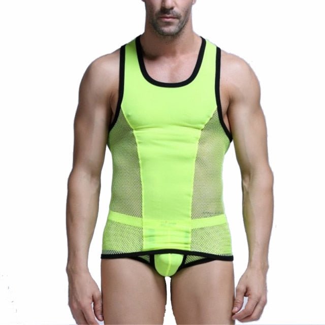 ORVLS Racing Stripe Mesh Tanktop + Boxer Briefs | dmunderwear detail image 3