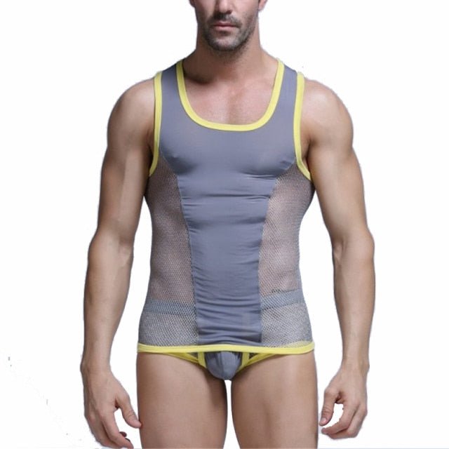 ORVLS Racing Stripe Mesh Tanktop + Boxer Briefs | dmunderwear detail image 7