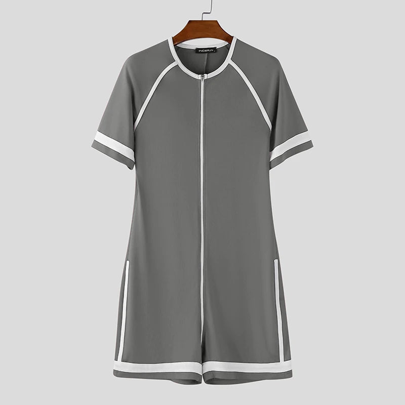 Racing Stripe Zippered Body Suit | dmunderwear detail image 3