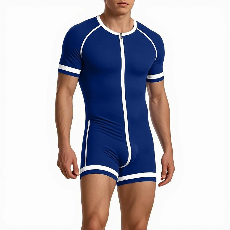 Racing Stripe Zippered Body Suit | dmunderwear detail image 4