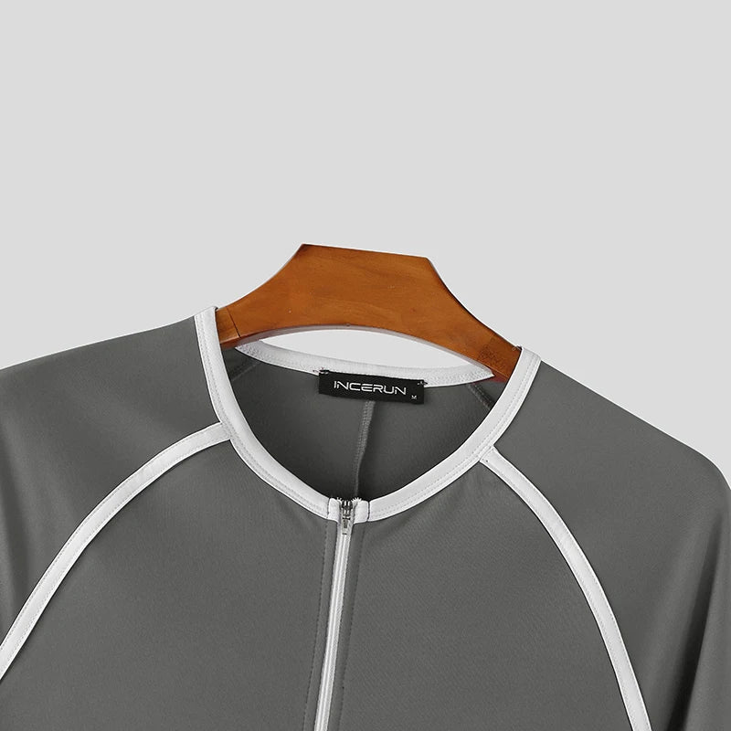 Racing Stripe Zippered Body Suit | dmunderwear detail image 7