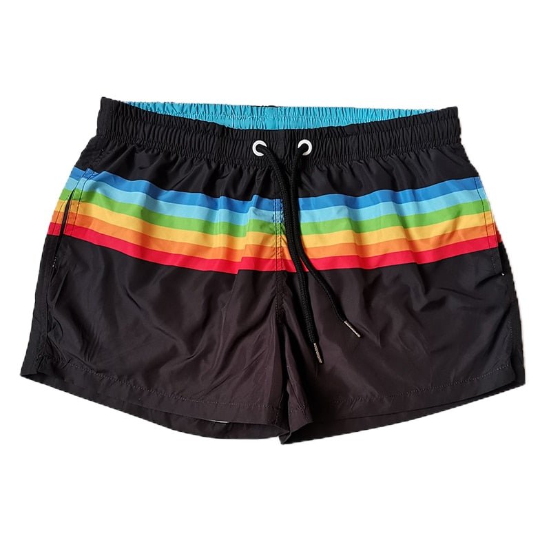 ORVLS Rainbow Striped Board Shorts | dmunderwear