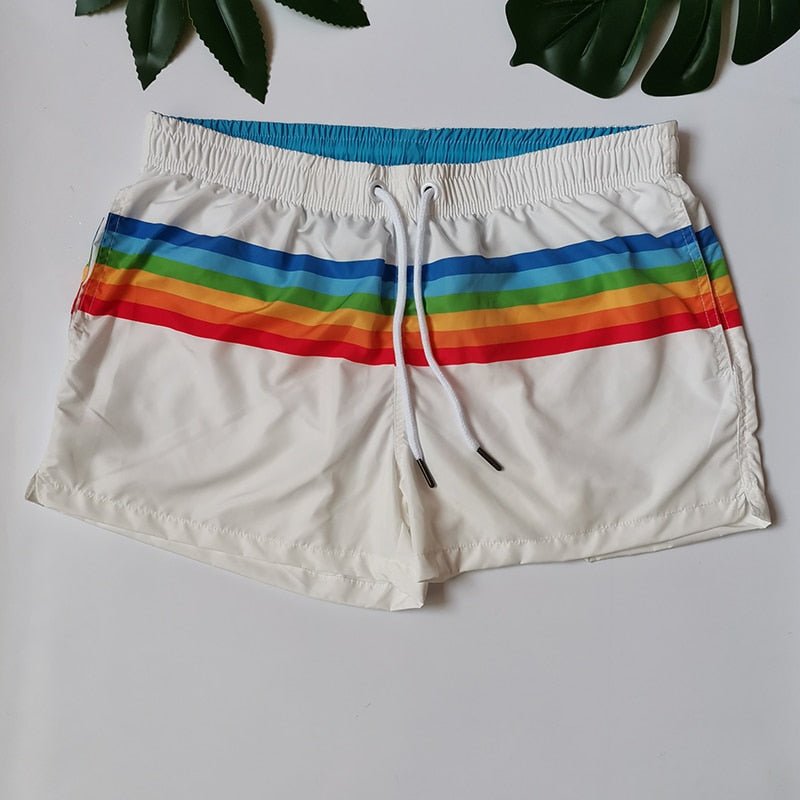 ORVLS Rainbow Striped Board Shorts | dmunderwear detail image 4