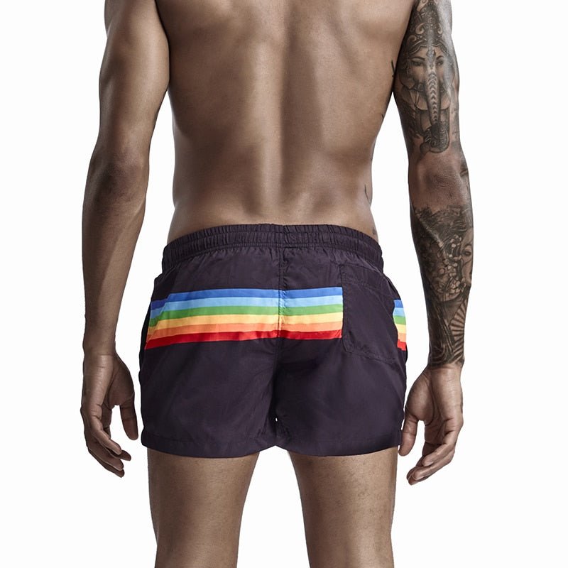 ORVLS Rainbow Striped Board Shorts | dmunderwear detail image 8