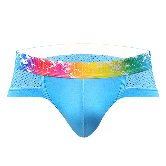Rainbow Band Mesh Briefs | dmunderwear detail image 14