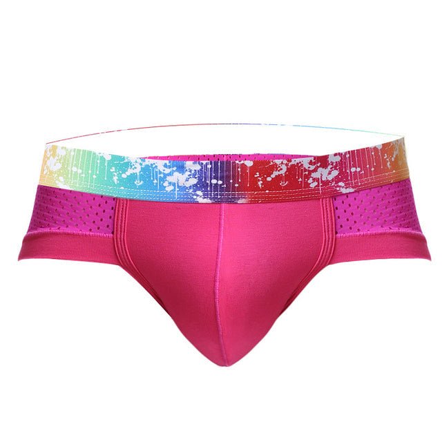 ORVLS Rainbow Band Mesh Briefs | dmunderwear detail image 10