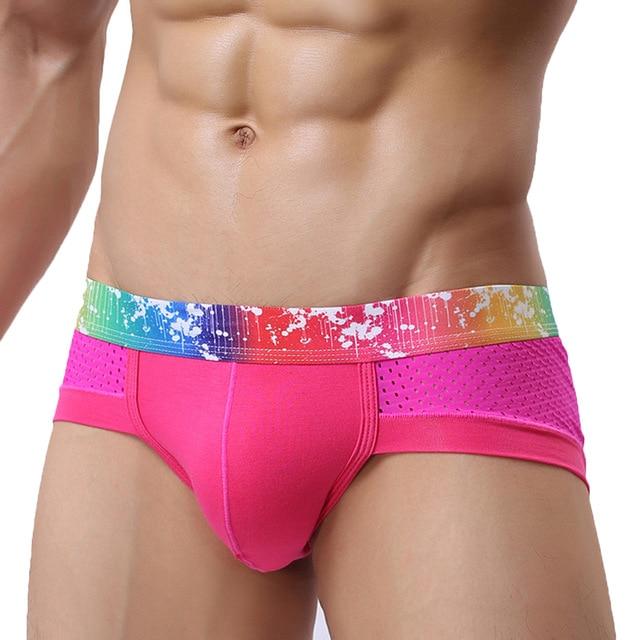 ORVLS Rainbow Band Mesh Briefs | dmunderwear detail image 11
