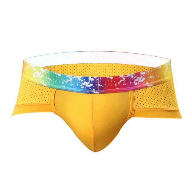 ORVLS Rainbow Band Mesh Briefs | dmunderwear detail image 7