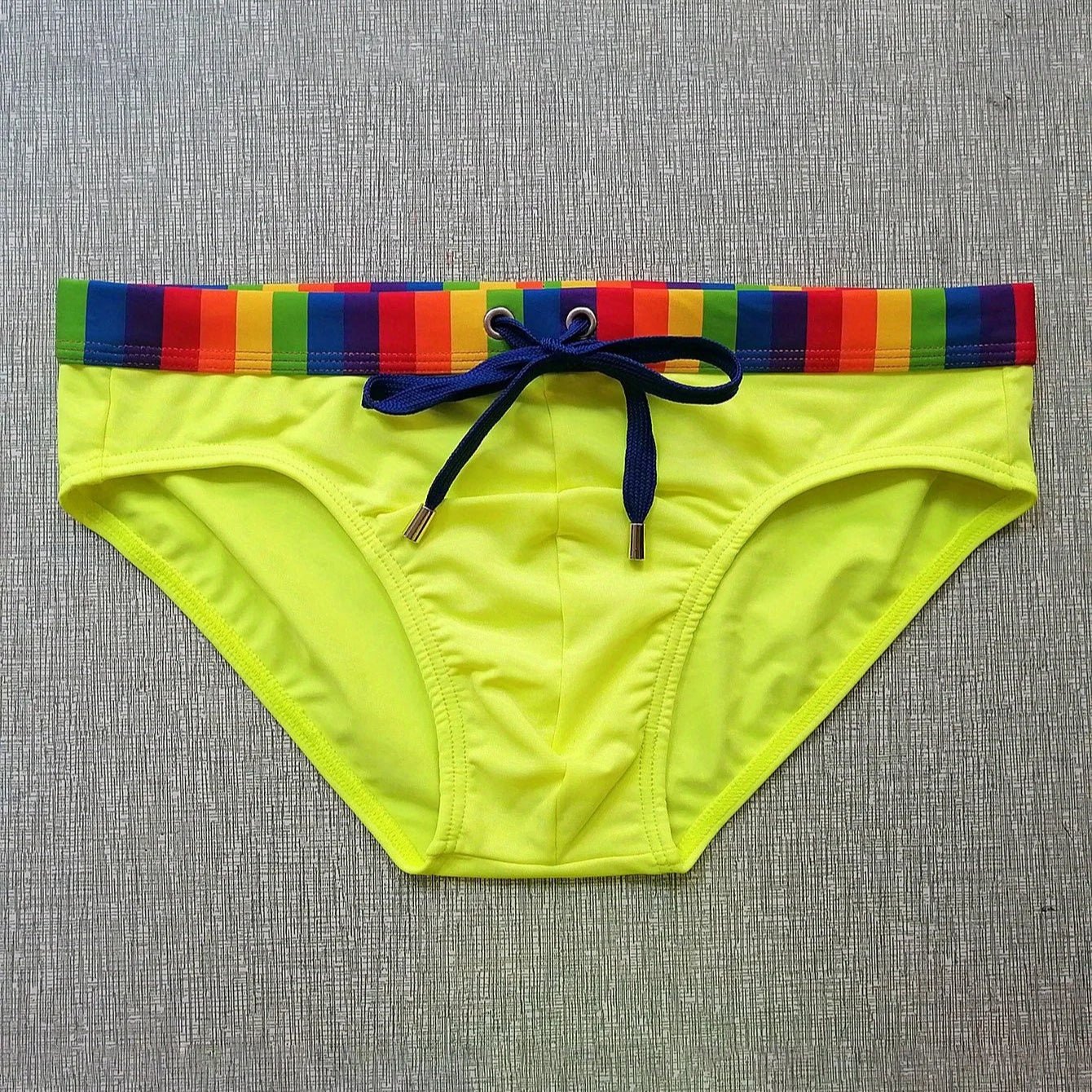 Rainbow Block Swim Briefs | dmunderwear detail image 10