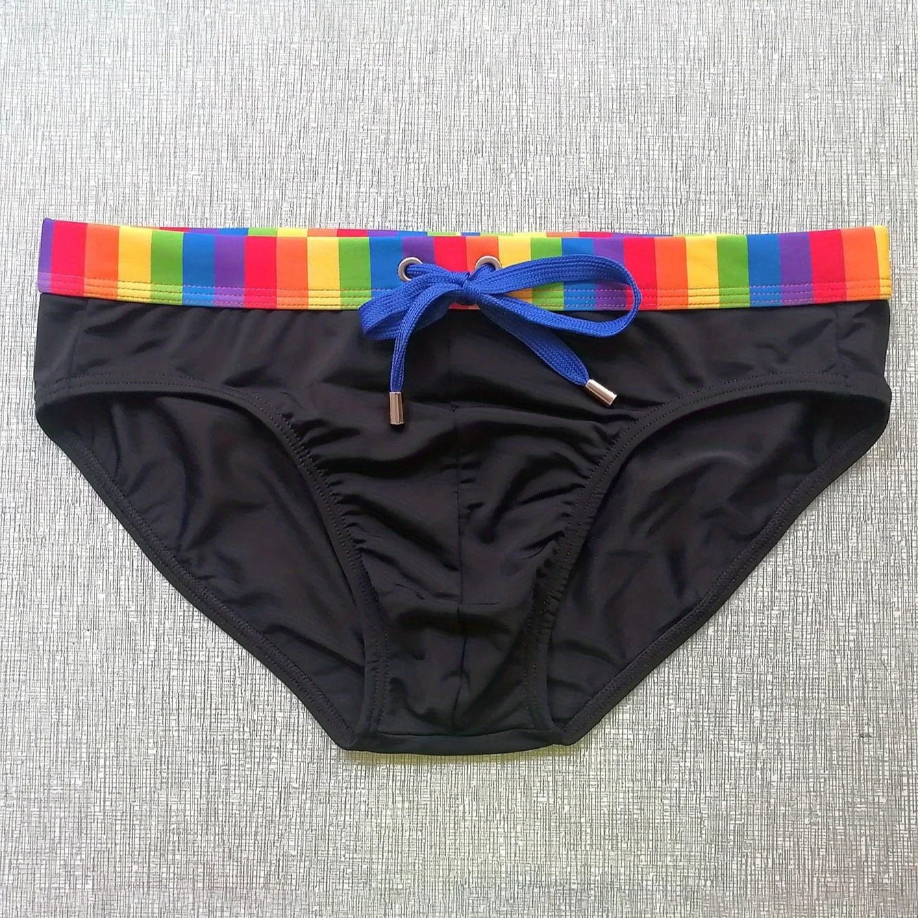 Rainbow Block Swim Briefs | dmunderwear detail image 2