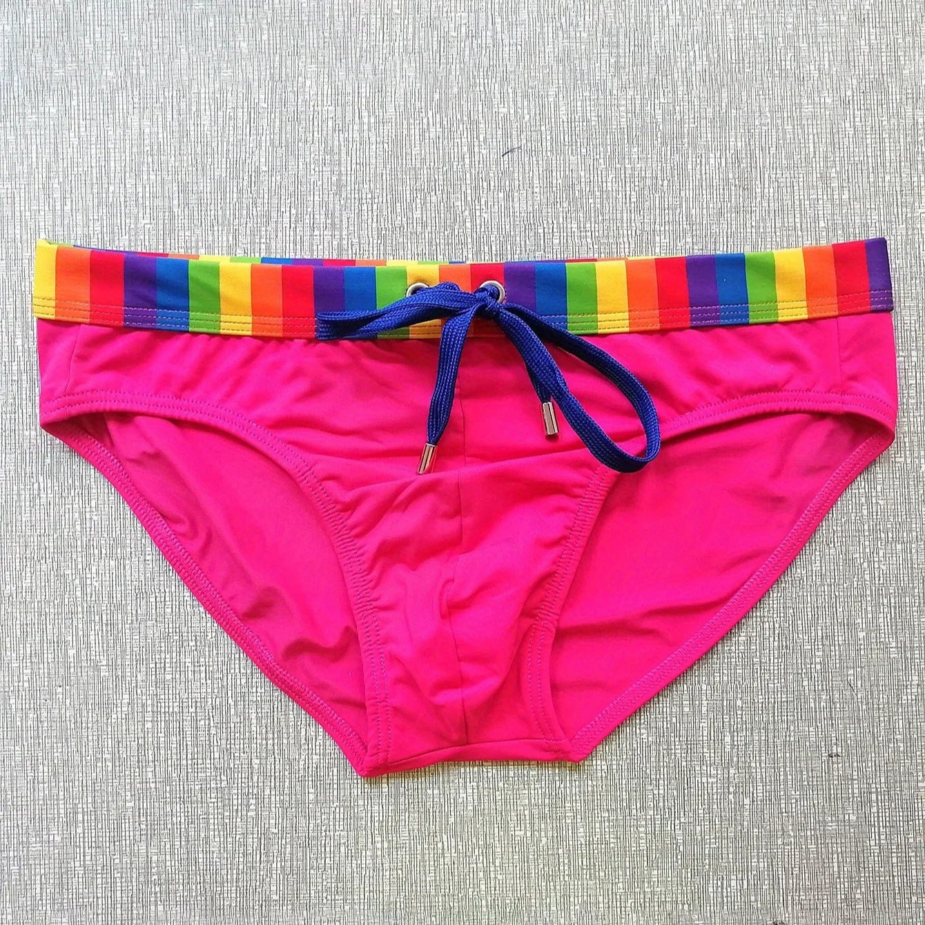 Rainbow Block Swim Briefs | dmunderwear detail image 7