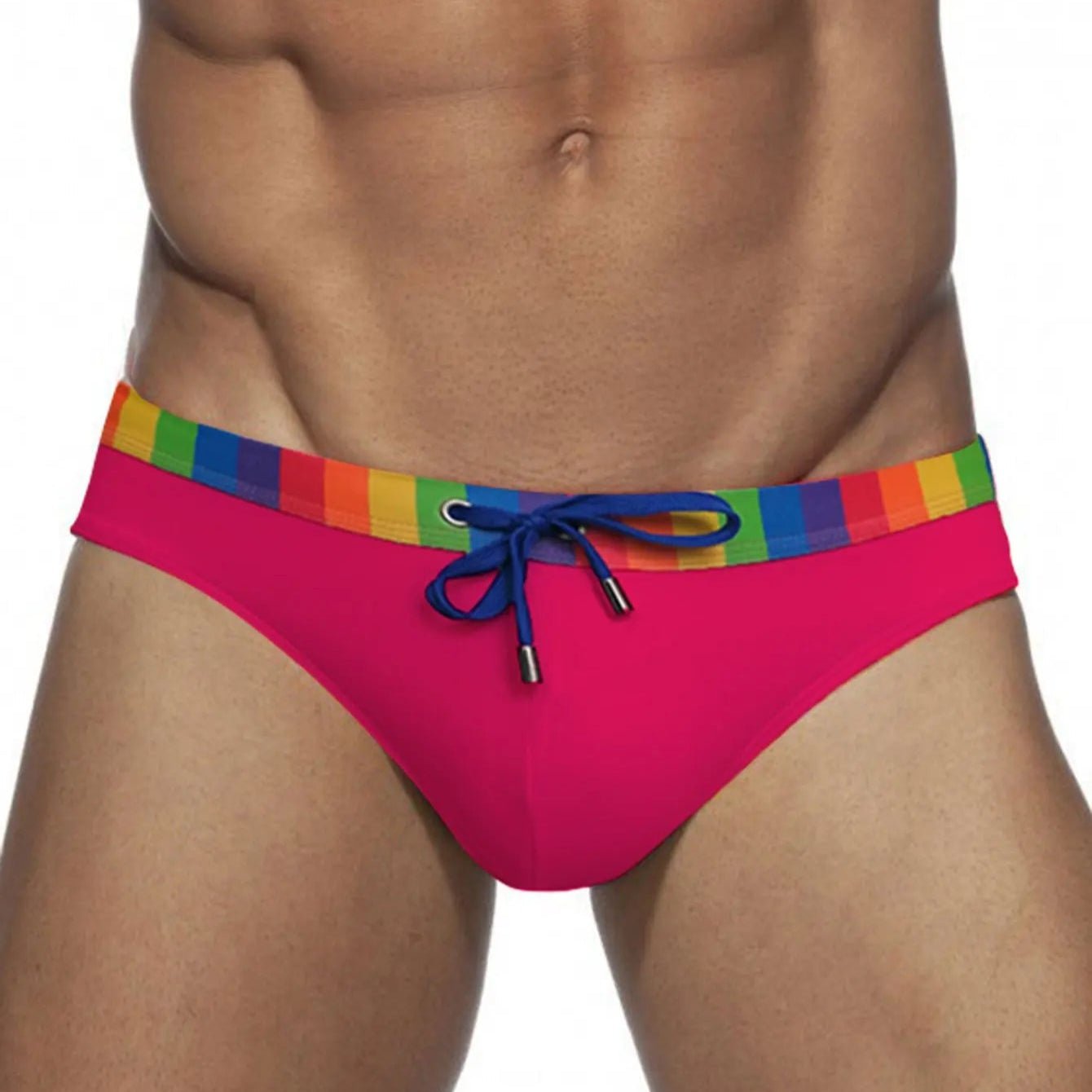 Rainbow Block Swim Briefs | dmunderwear detail image 8