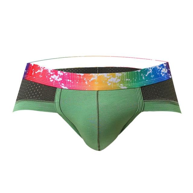 Rainbow Breathable Sports Briefs | dmunderwear detail image 3