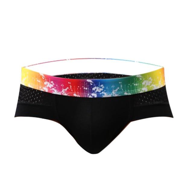 Rainbow Breathable Sports Briefs | dmunderwear detail image 9