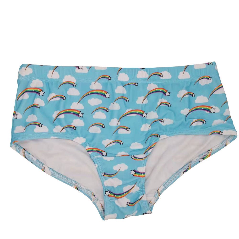 Rainbow Cloud Swim Trunks | dmunderwear detail image 3