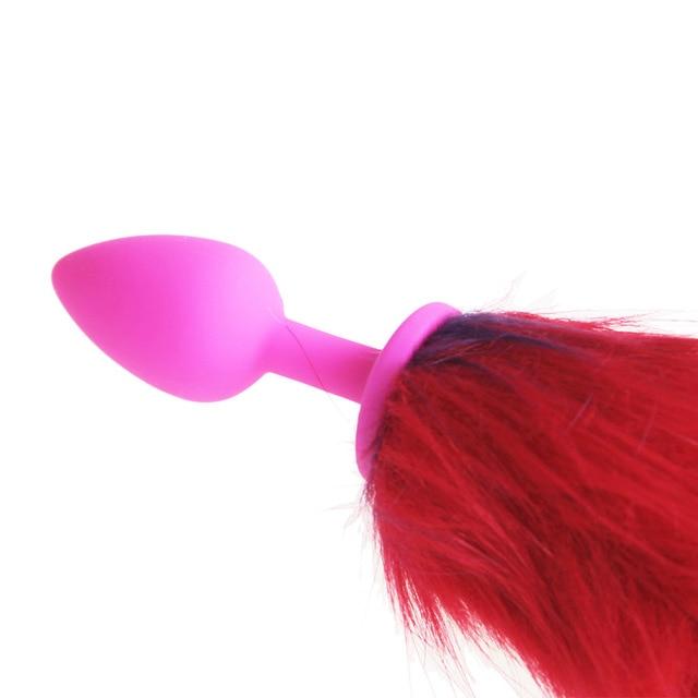 Rainbow-Colored Tail Plug Sex Toy | dmunderwear detail image 5