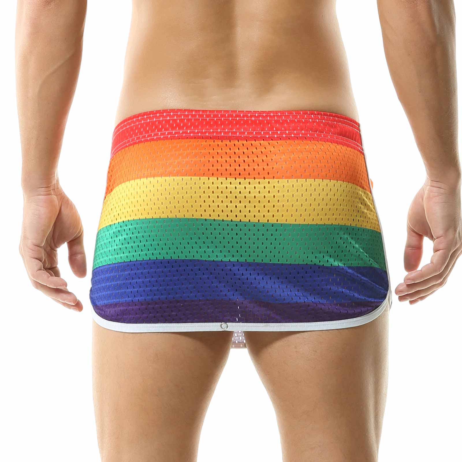 ORVLS Rainbow Convertible Mesh Boxer Briefs | dmunderwear detail image 4